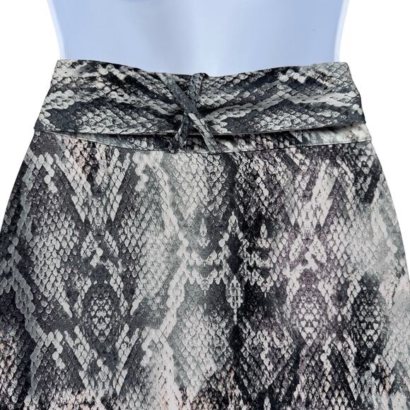 Krisa Snake Print Asymmetrical Wrap Skirt Women's Small Professional Timeless - Picture 7 of 12